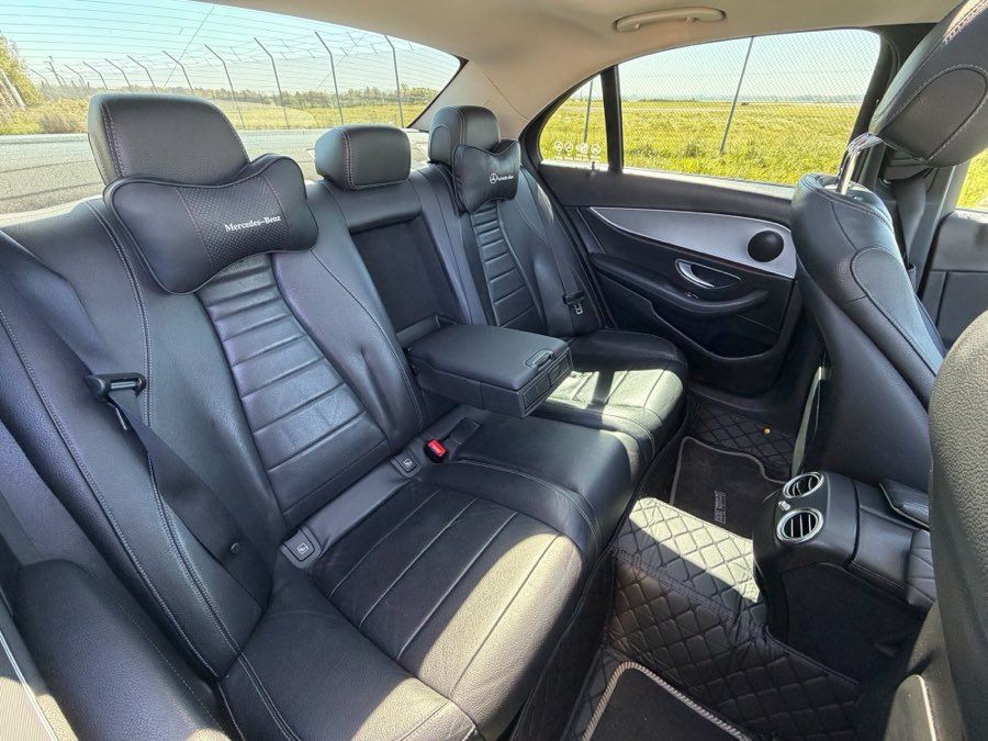 The rear seats of the Mercedes E-Class